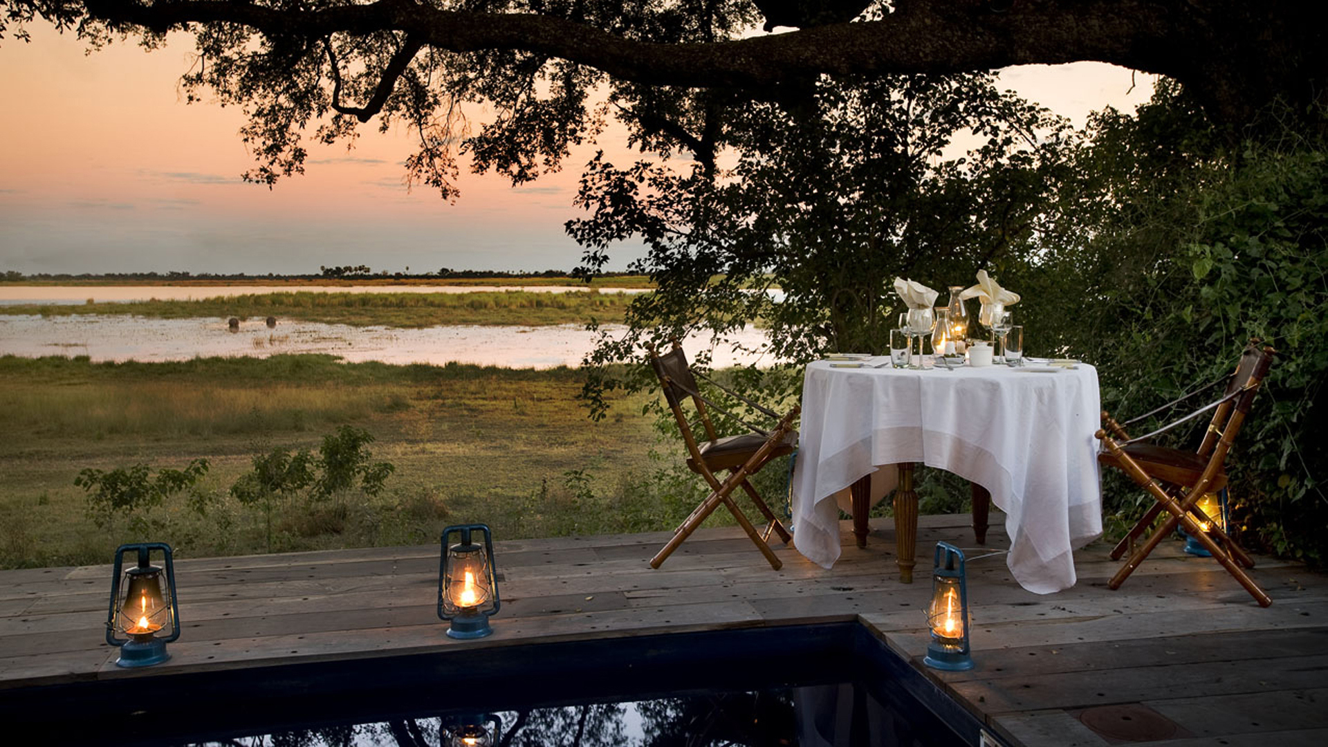Africa, Botswana, Zarafa, Dining