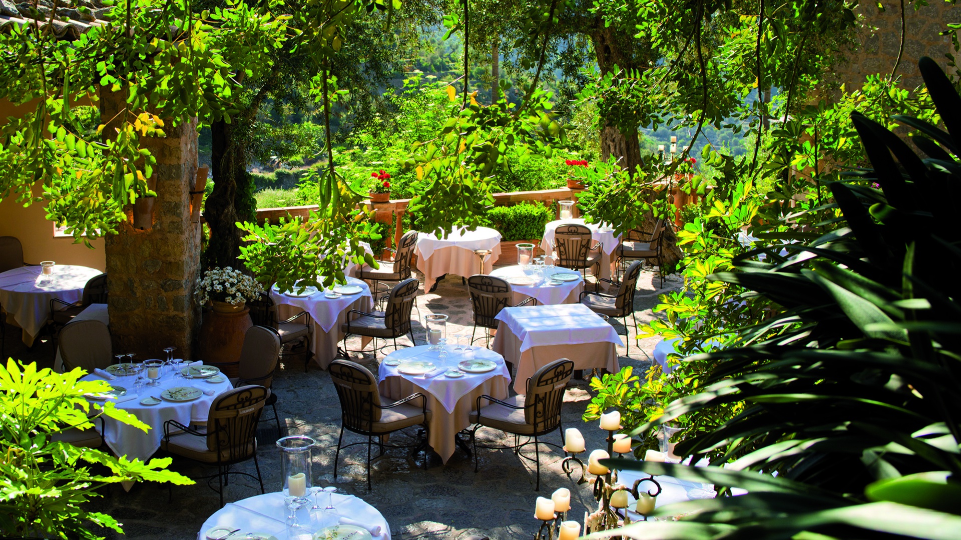 Europe, Spain, Mallorca, La Residencia A Belmond Hotel Mallorca, Dining area