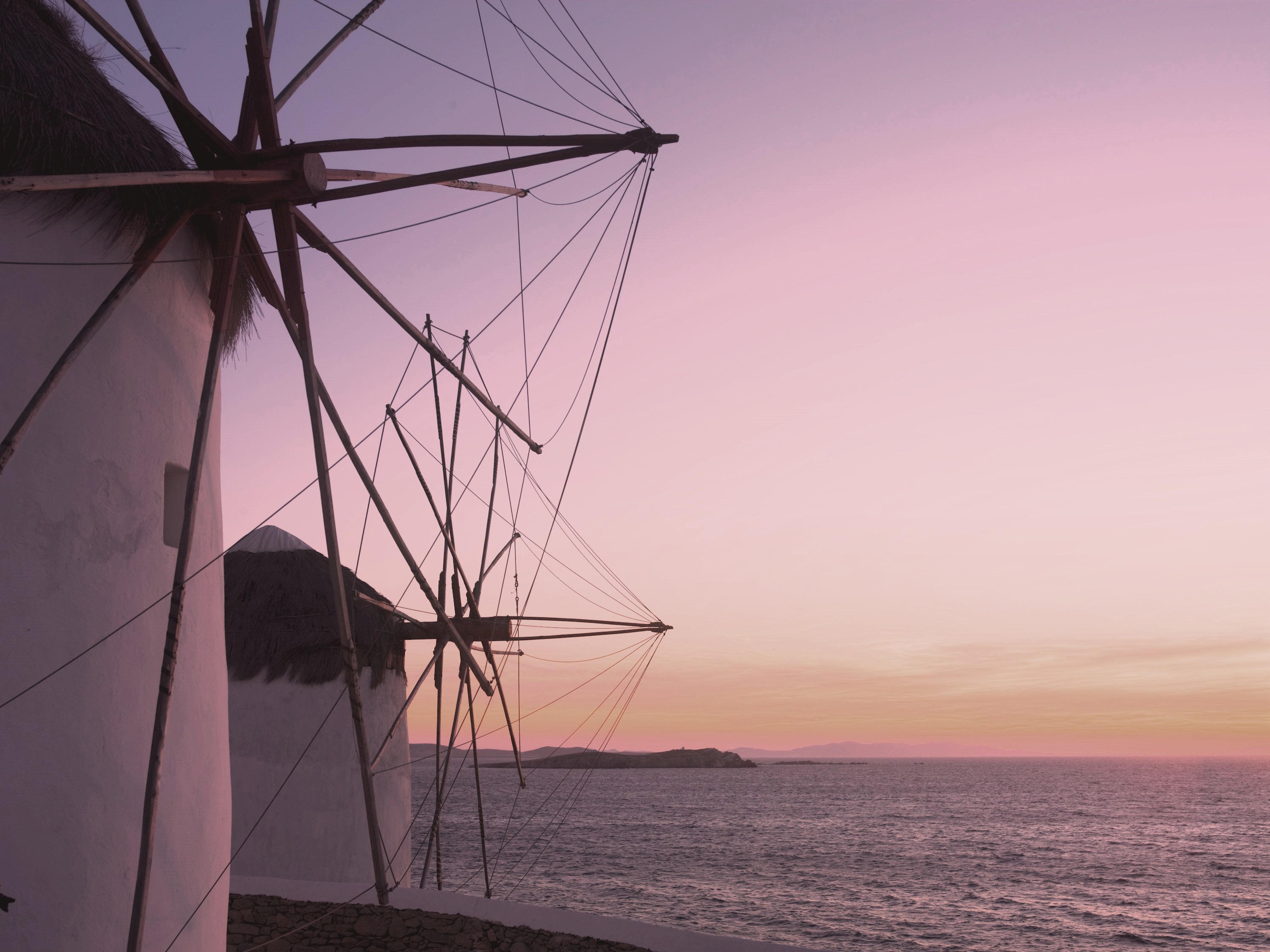 Europe, Greece, Santa Marina, A Luxury Collection Resort, Mykonos, Windmills