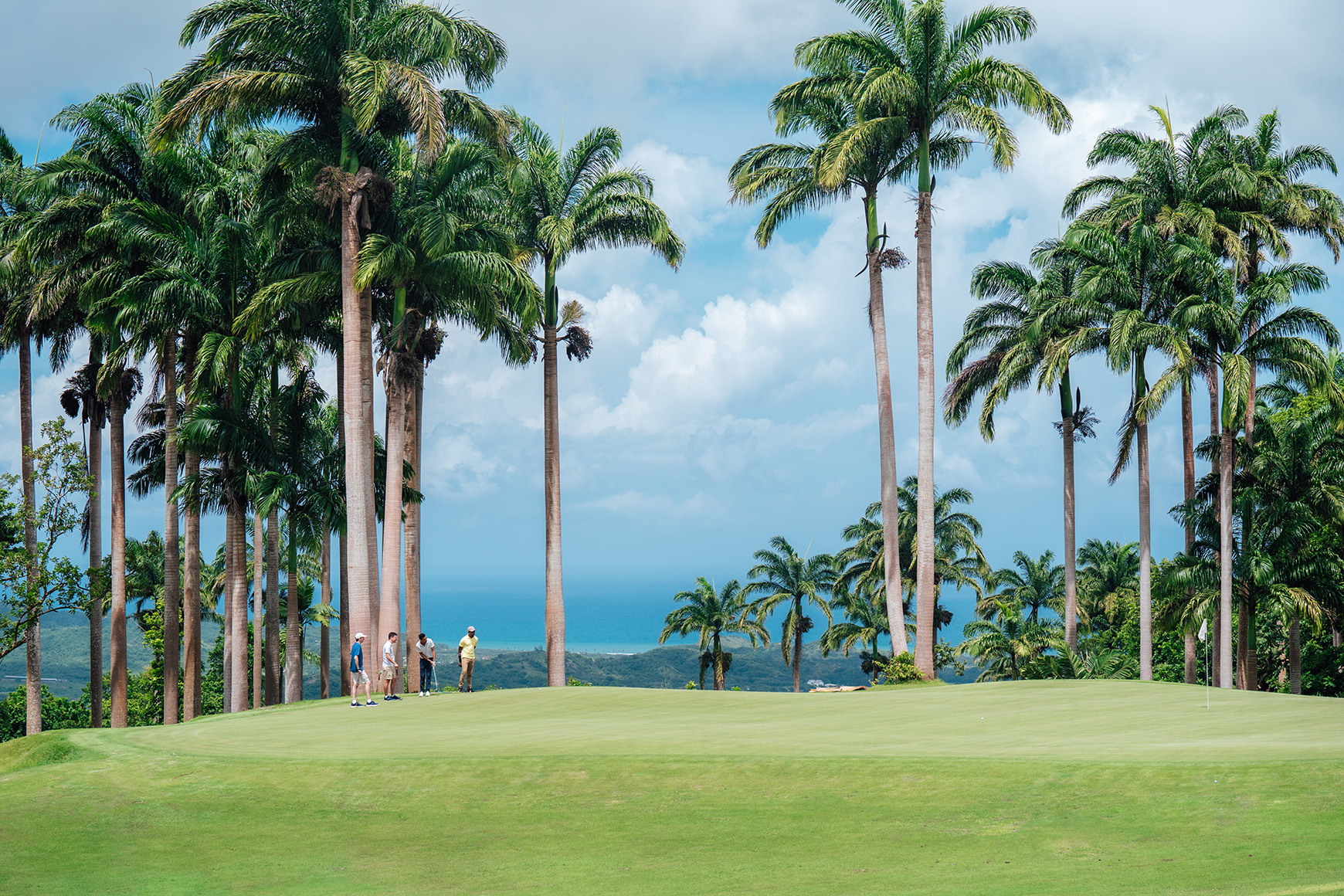 Caribbean & Mexico, Barbados, Apes Hill Barbados, golf players at hole 14