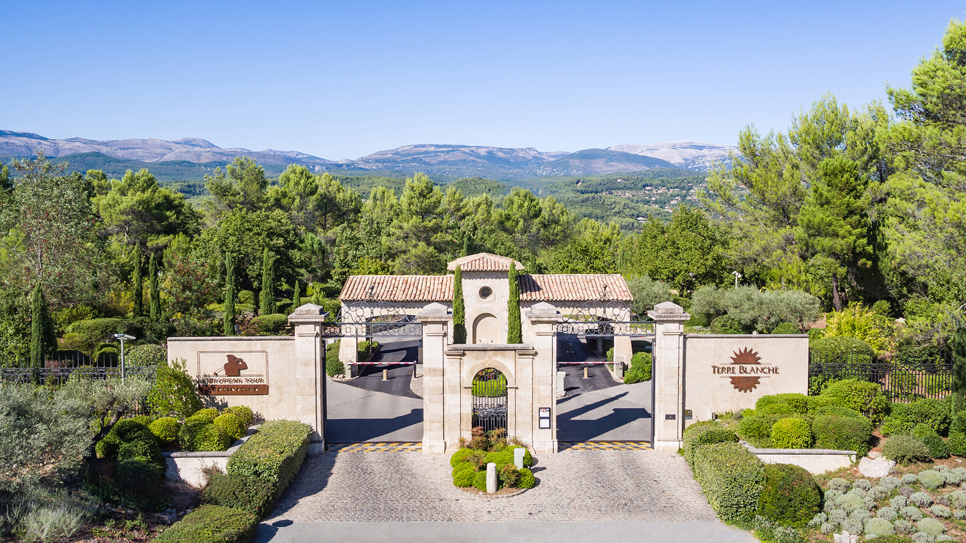 Europe, France, Terre Blanche Hotel Spa Golf Resort, Terre Blanche Golf Resort Gate Entrance