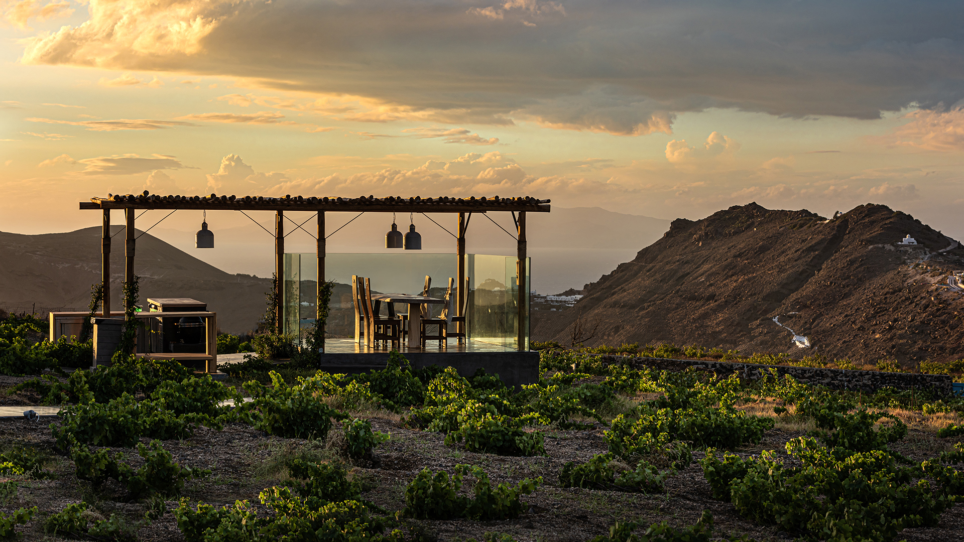 Europe, Greece, Santorini, Andronis Concept Wellness Resort, Cooking Pavilion